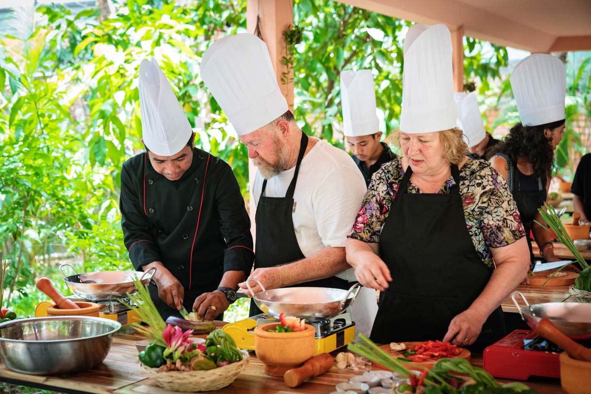 Cooking in Traditional Kitchen